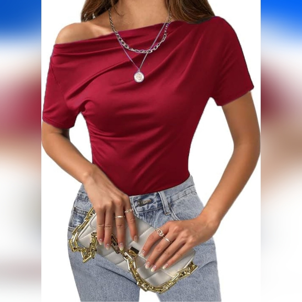 Asymmetrical Neck Blouse
